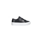 Black Leather Low Top Sneakers