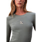 Bicolor Cotton Long Sleeve T-Shirt