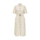 Beige Cotton Long Dress