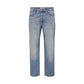 Blue Cotton Relaxed Fit Jeans