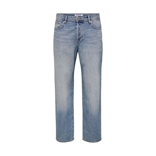 Blue Cotton Relaxed Fit Jeans