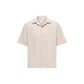 Beige Cotton Shortsleeve Shirt