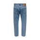 Light Blue Cotton Relaxed Fit Jeans