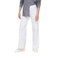 White Cotton Flared Pants