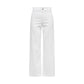 White Cotton Flared Pants