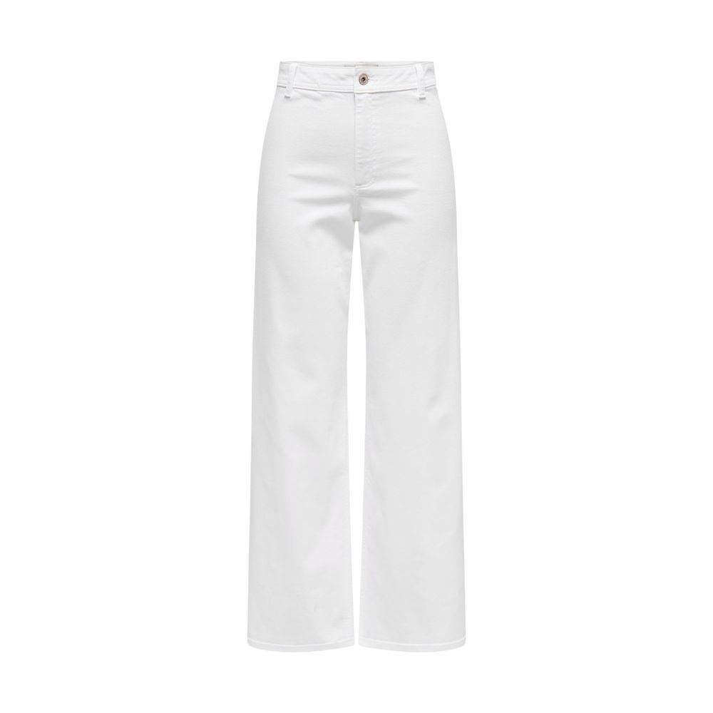 White Cotton Flared Pants