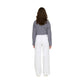 White Cotton Flared Pants