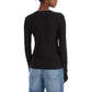 Black Cotton Long Sleeve T-Shirt