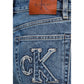 Blue Cotton Mom Jeans
