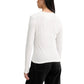 Cream Recycled Cotton Long Sleeve T-Shirt