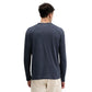Blue Recycled Cotton Long Sleeve T-Shirt
