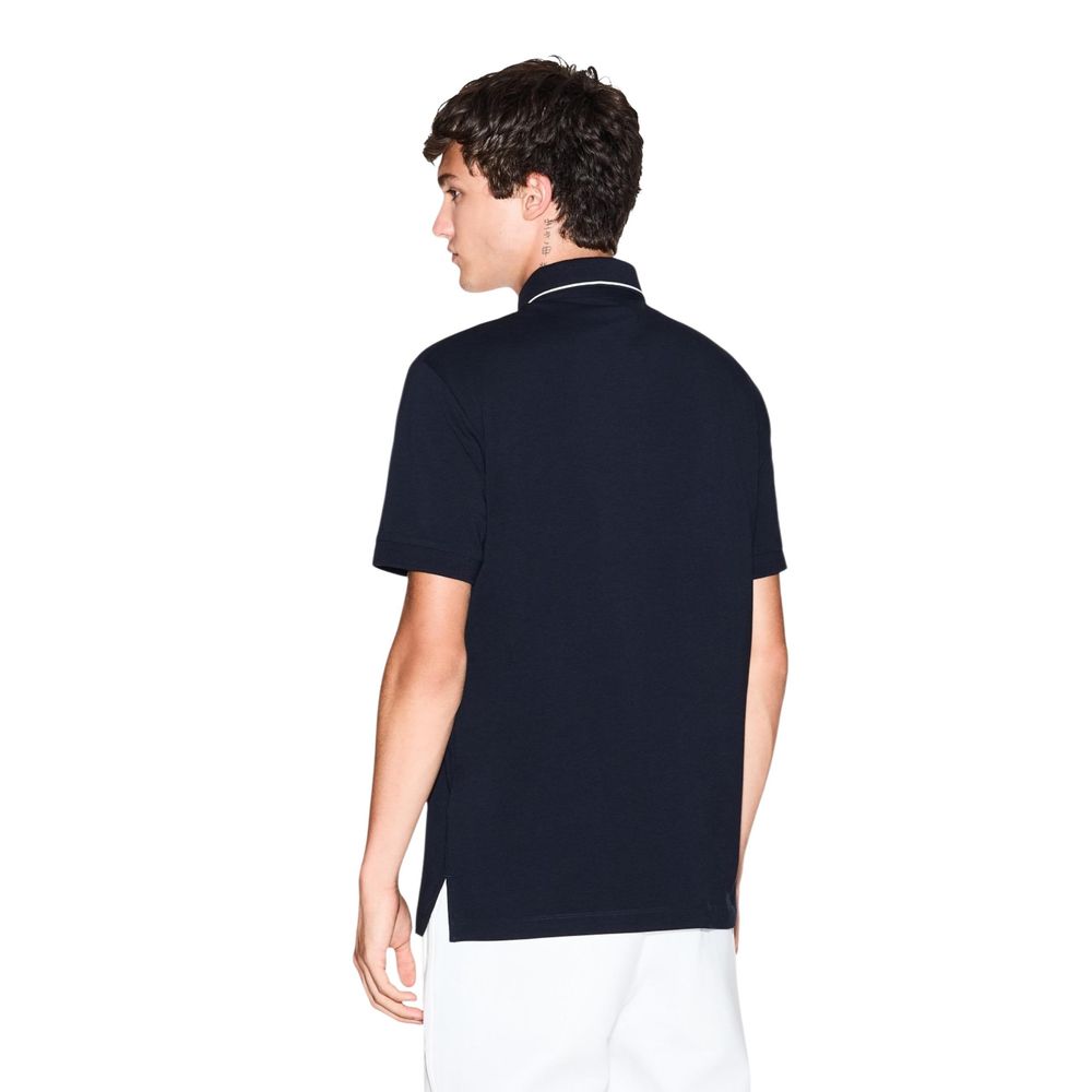 Blue Cotton Polo Shirt