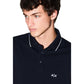 Blue Cotton Polo Shirt