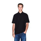 Black Cotton Polo Shirt