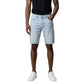 Light Blue Cotton Bermuda Shorts