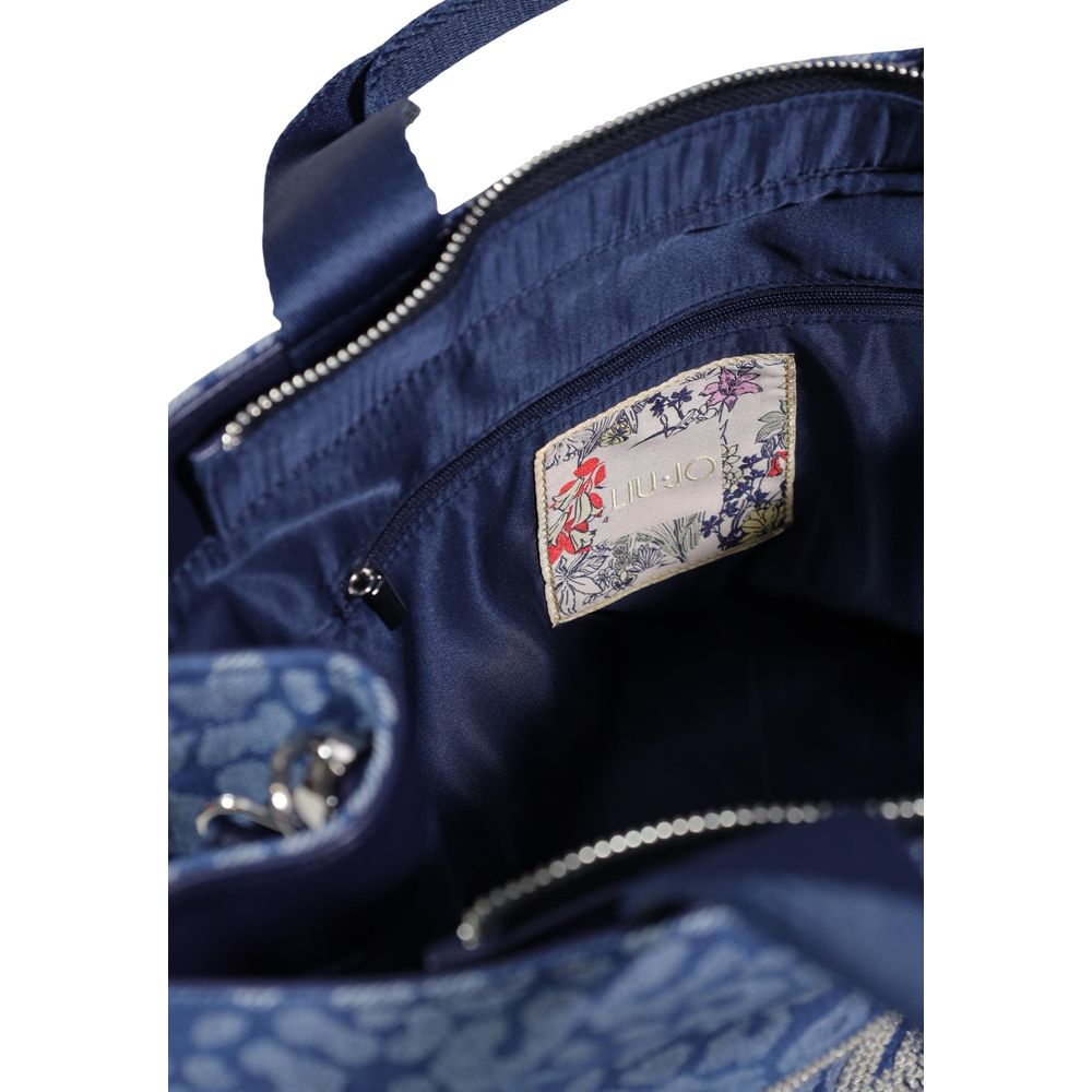 Blue Cotton Handbag