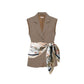 Beige Viscose Waistcoat
