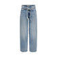 Light Blue Cotton Bootcut Jeans
