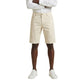 Cream Cotton Bermuda Shorts