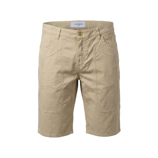 Beige Cotton Bermuda Shorts