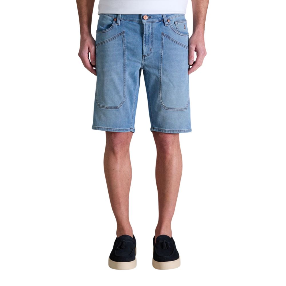 Light Blue Cotton Bermuda Shorts