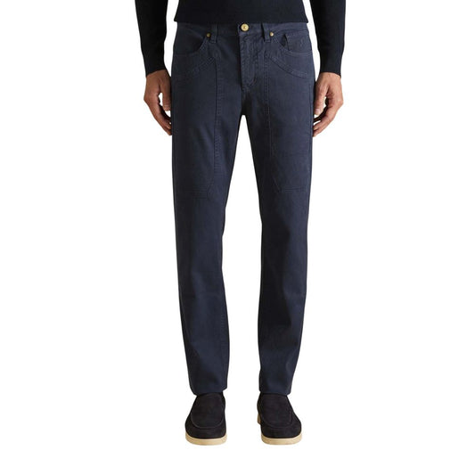 Blue Cotton Skinny Jeans