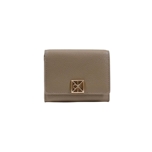 Beige Leather Wallet