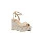 Beige Polyethylene High Heel Pumps
