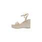 Beige Polyethylene High Heel Pumps