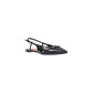 Black Synthetic Platform Pumps