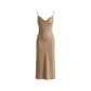 Beige Lyocell Long Dress