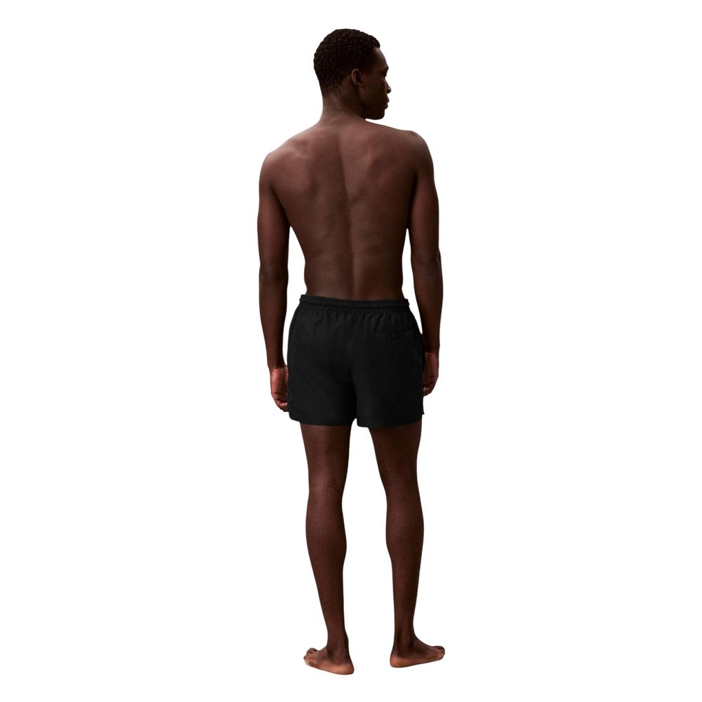 Black Recycled Polyester Swim Shorts