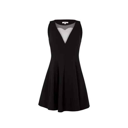 Black Polyester Midi Dress