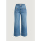 Light Blue Cotton Bootcut Jeans