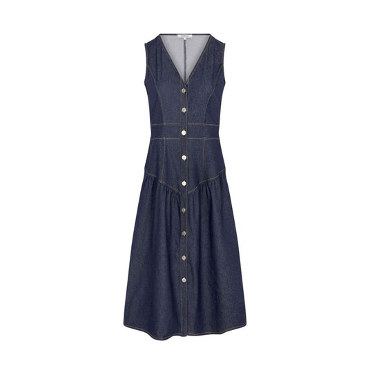 Blue Cotton Long Dress