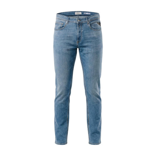 Blue Cotton Relaxed Fit Jeans