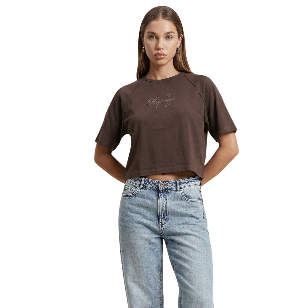 Brown Cotton T-Shirt