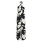 Black And White Viscose Long Dress