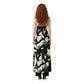 Black And White Viscose Long Dress