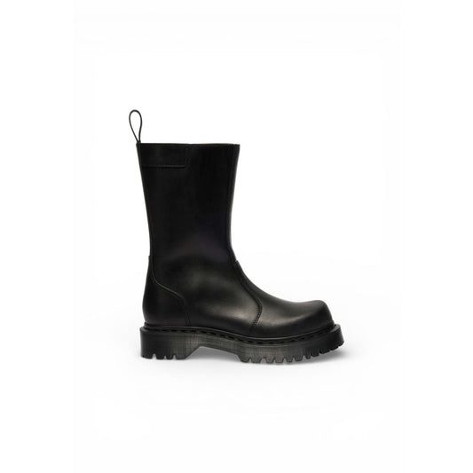 Black Leather Ankle Boots