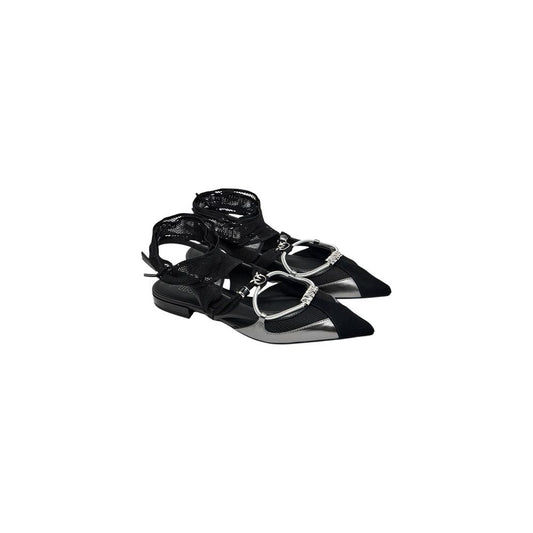 Black Leather Platform Pumps