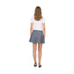 Gray Recycled Polyester Mini Skirt