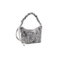 Gray Cotton Handbag