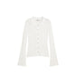 Cream Viscose Long Sleeve T-Shirt