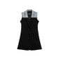 Black Polyester Midi Dress
