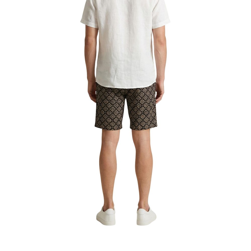 Black Cotton Bermuda Shorts