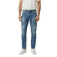 Blue Cotton Skinny Jeans