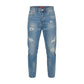 Blue Cotton Skinny Jeans