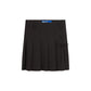 Black Polyester Mini Skirt