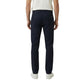 Blue Cotton Skinny Pants